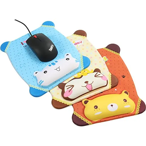 1 PC Vanki Ergonomic Design Memory Foam Silicone Gel Wrist Rest Support Mouse Pad Mat(Cat)