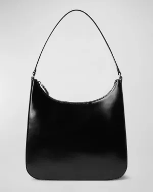 Alec leather shoulder bag with Staud zipper