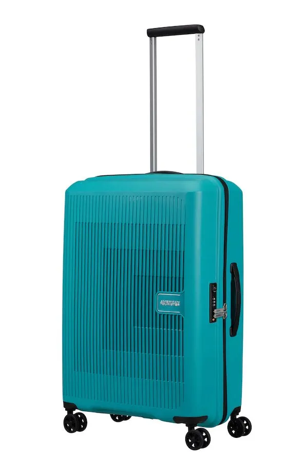 American Tourister Aerostep Expandable 67cm Medium Spinner | Turquoise Tonic