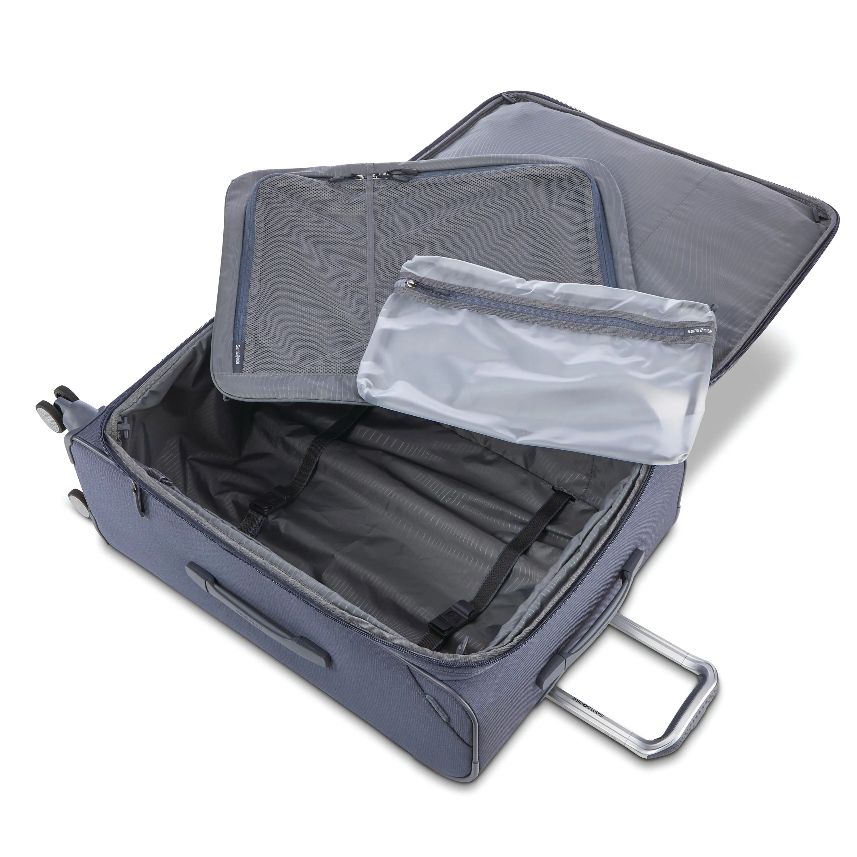 Ascentra Softside Large Checked Expandable Luggage