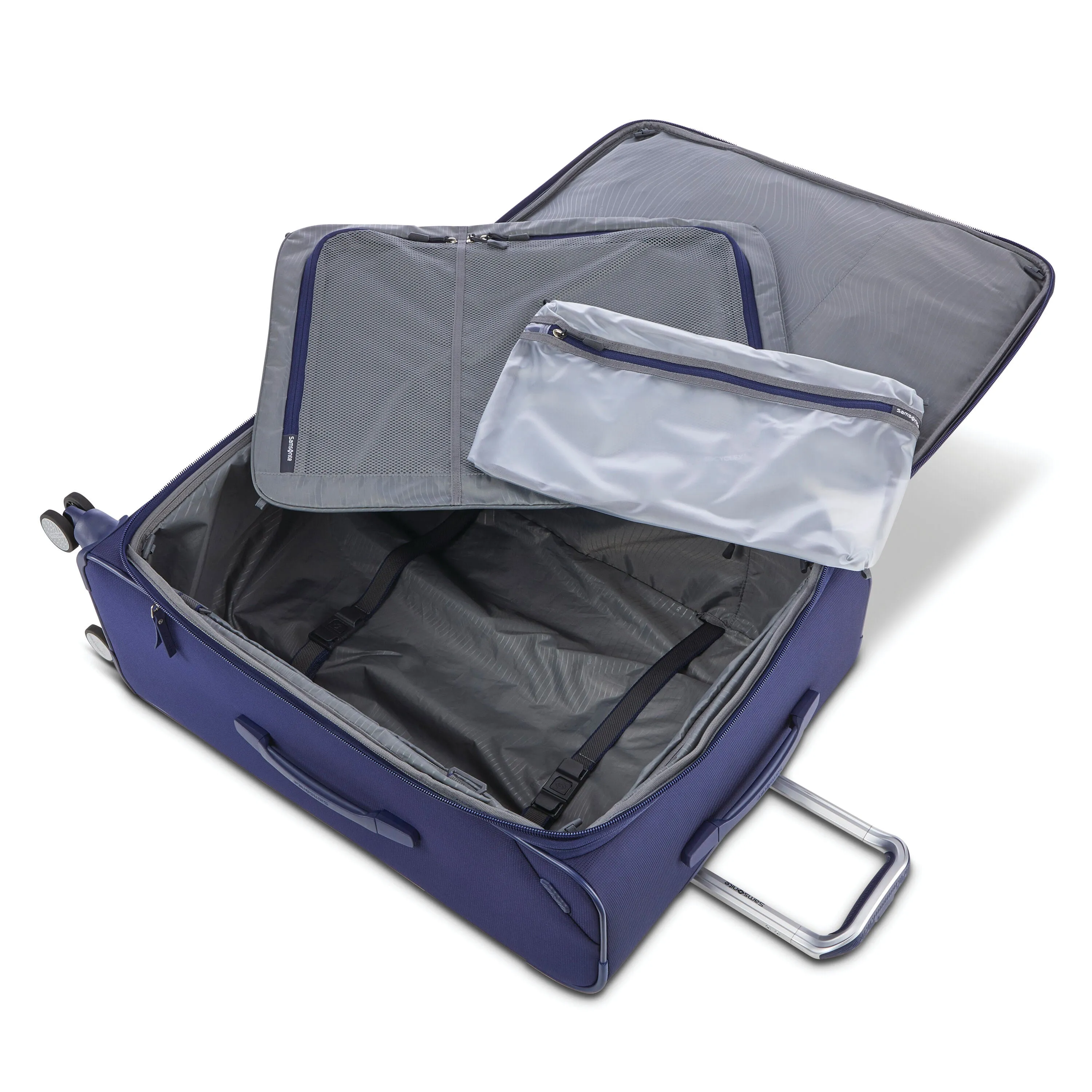 Ascentra Softside Large Checked Expandable Luggage