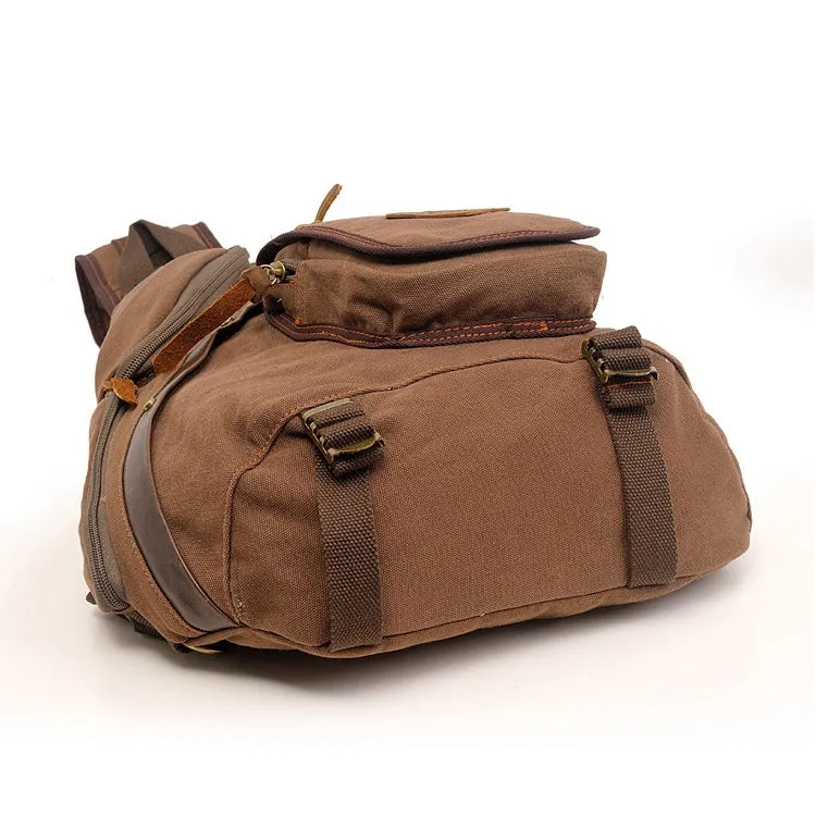 AUGUR 8171 Multi-function Canvas Chest Bag Shoulder Messenger Crossby Bag(Army Green)