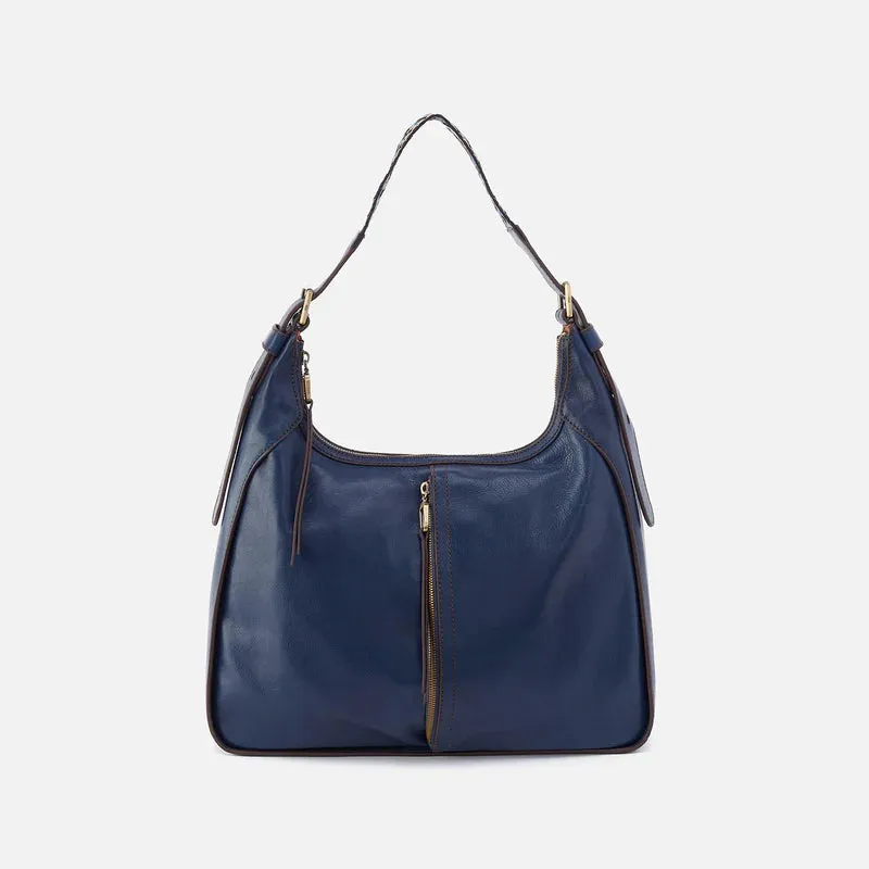 Bellamy Front Zip Hobo Navy