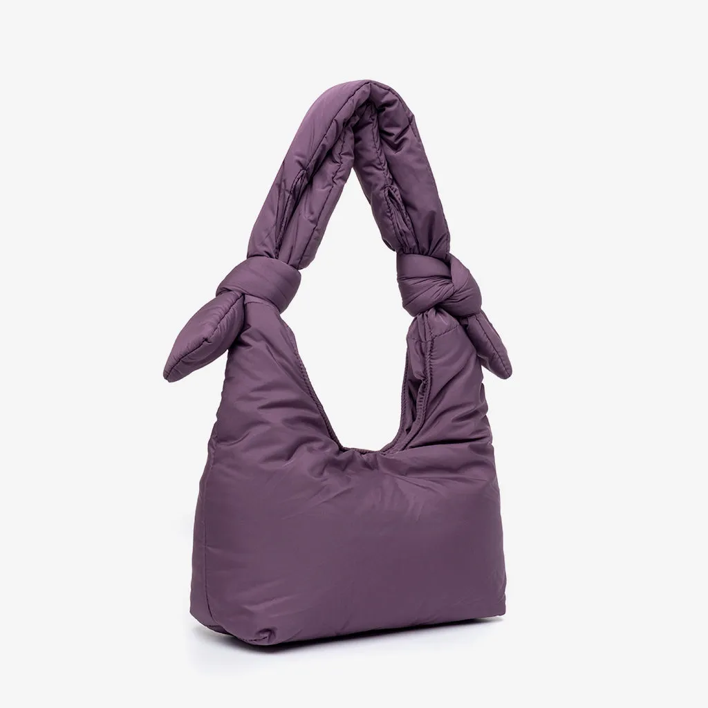 Biwa Puffy Mini Bag Plum