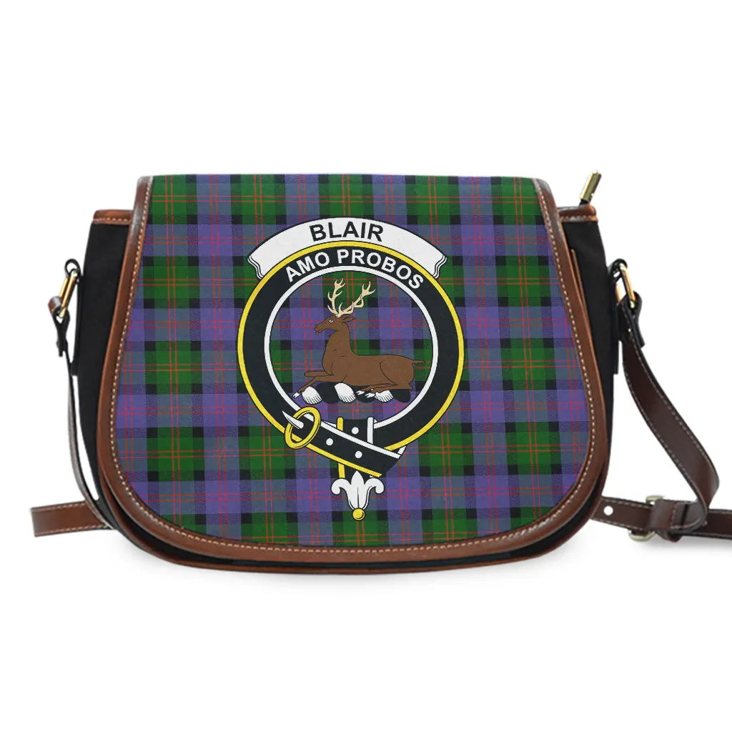 Blair Modern Tartan Saddle Bag with Family Crest