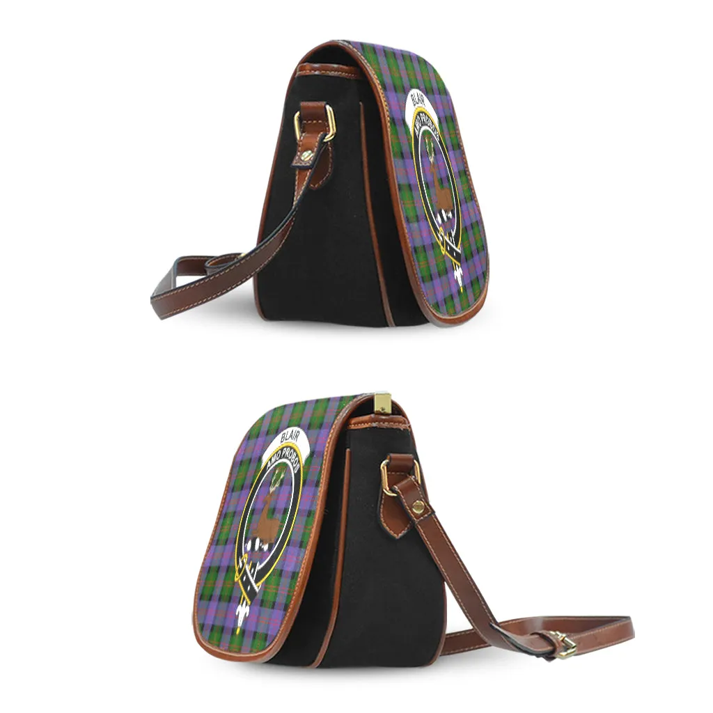 Blair Modern Tartan Saddle Bag with Family Crest