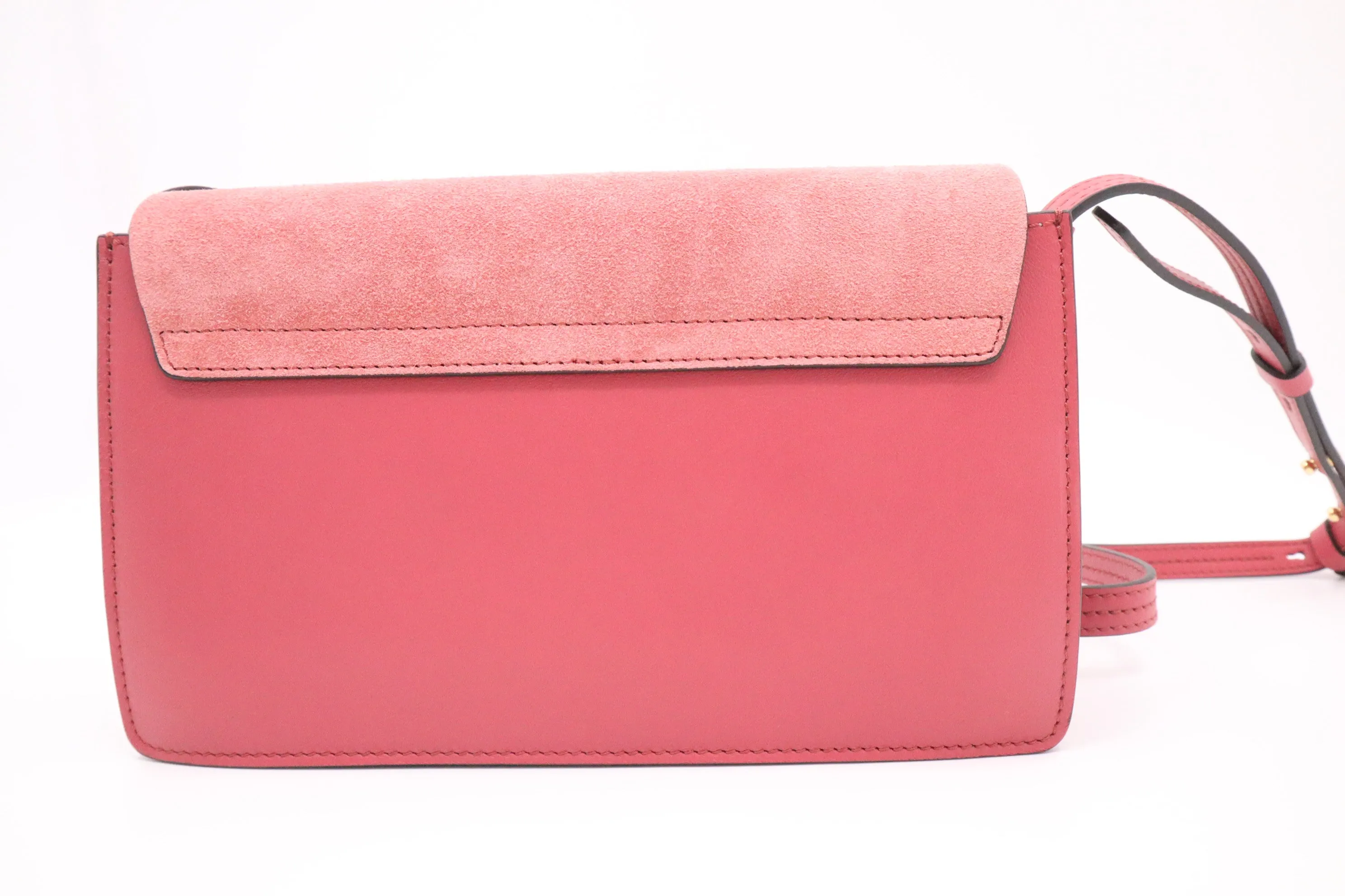 Chloe Faye Shoulder Bag in Peach Leather