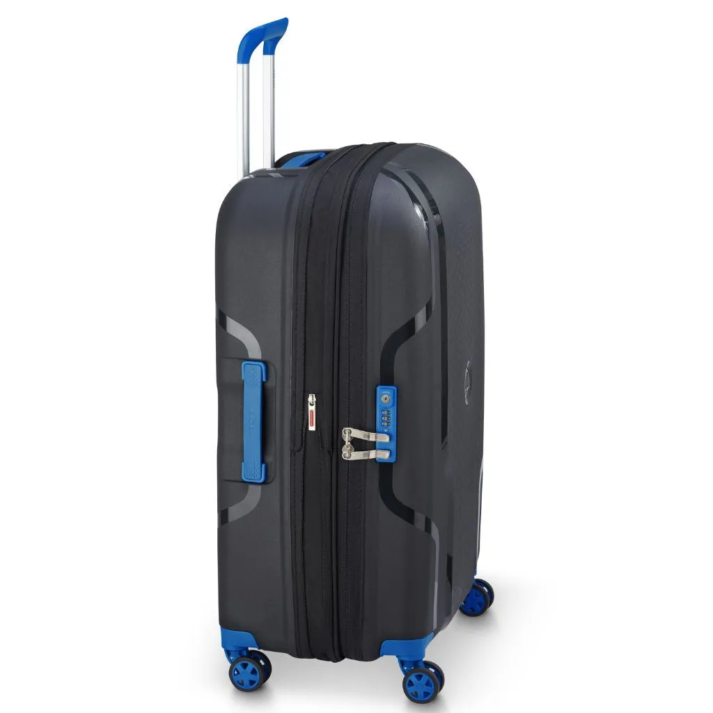 Delsey Clavel 71cm Medium Hardsided Spinner Luggage - Black/Blue