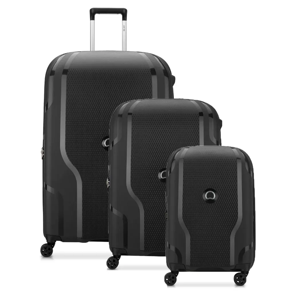 Delsey Clavel MR 3 Piece Hardsided Luggage Set - Black