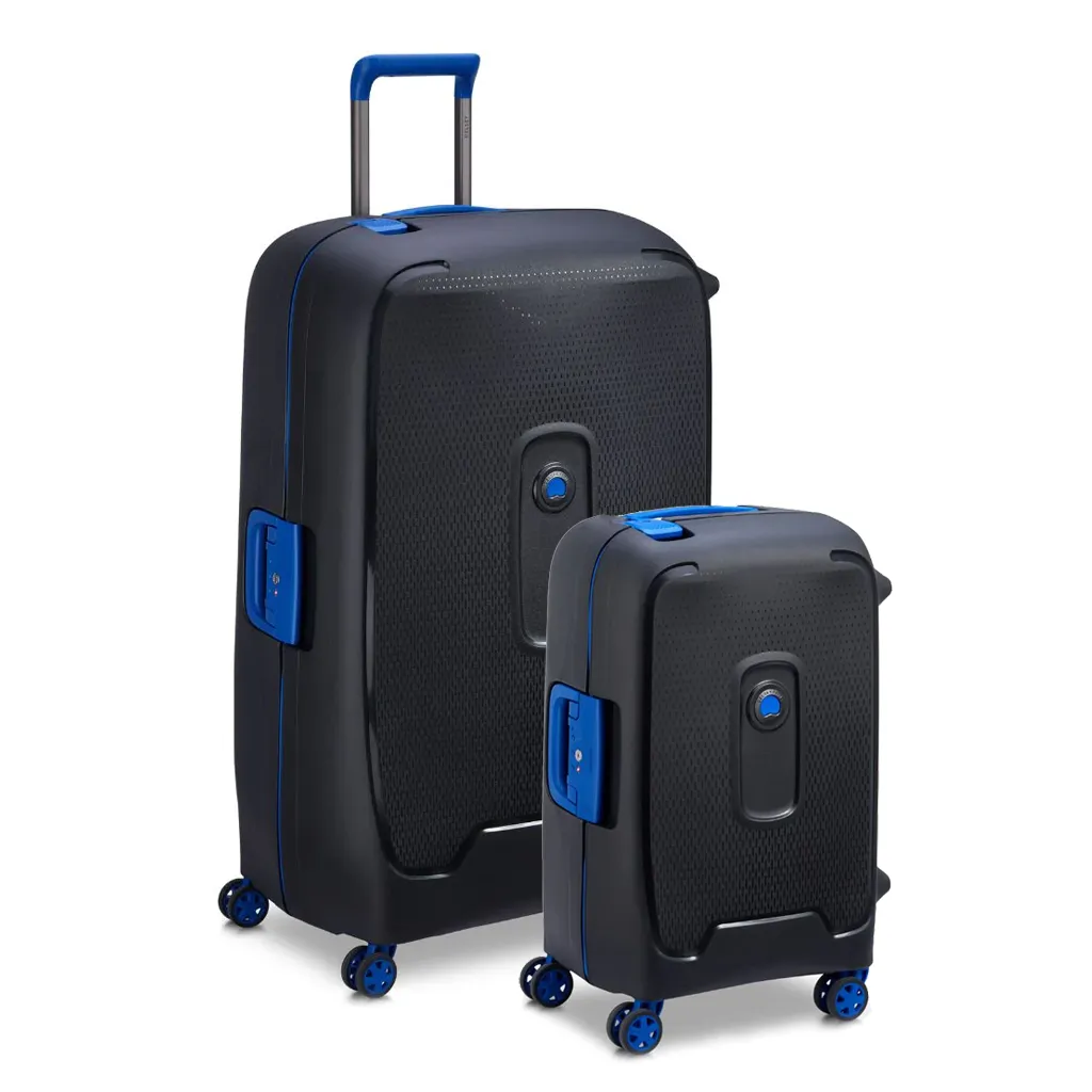 Delsey Moncey 2 PC Hardsided Luggage Duo - Black/Blue