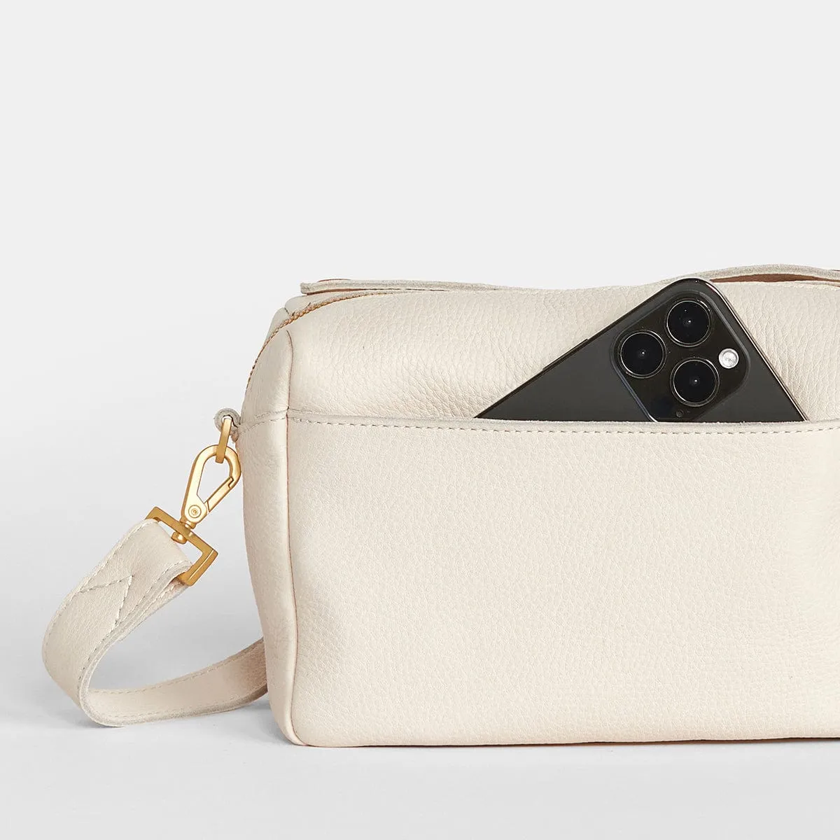 EVAN CROSSBODY SML - Calla Lily White/Brushed Gold