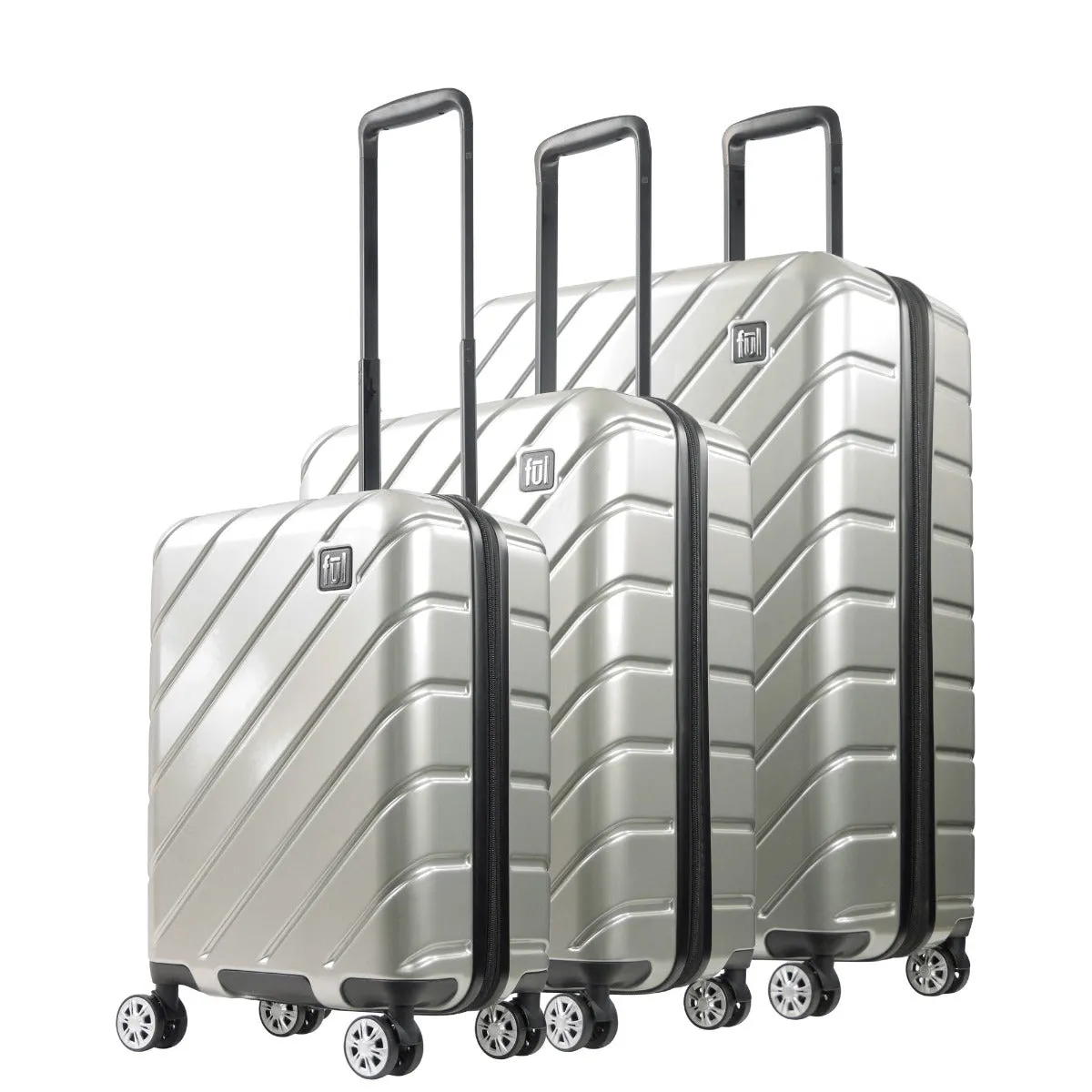 Ful Velocity Expandable Hardside 3pc Spinner Set - Silver