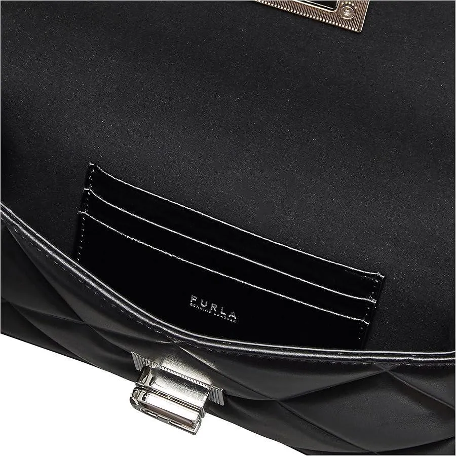 Furla 1927 Quilted Crossbody Bag - Black