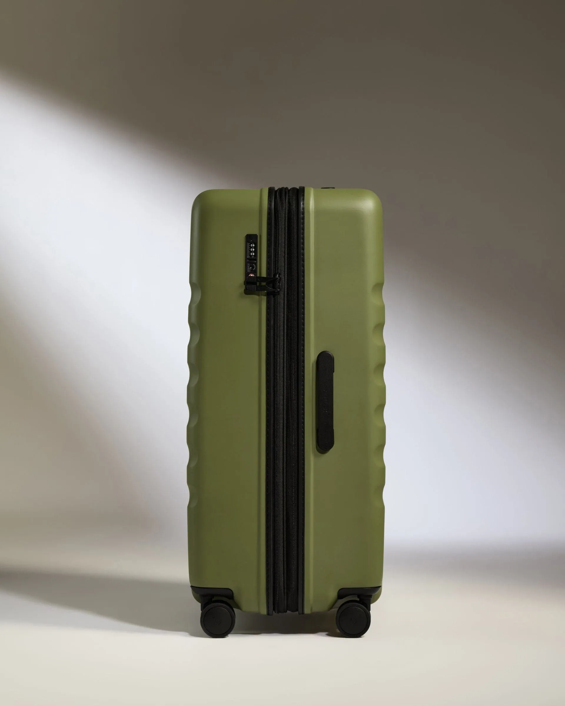 Large Suitcase in Fern Green - Icon Stripe