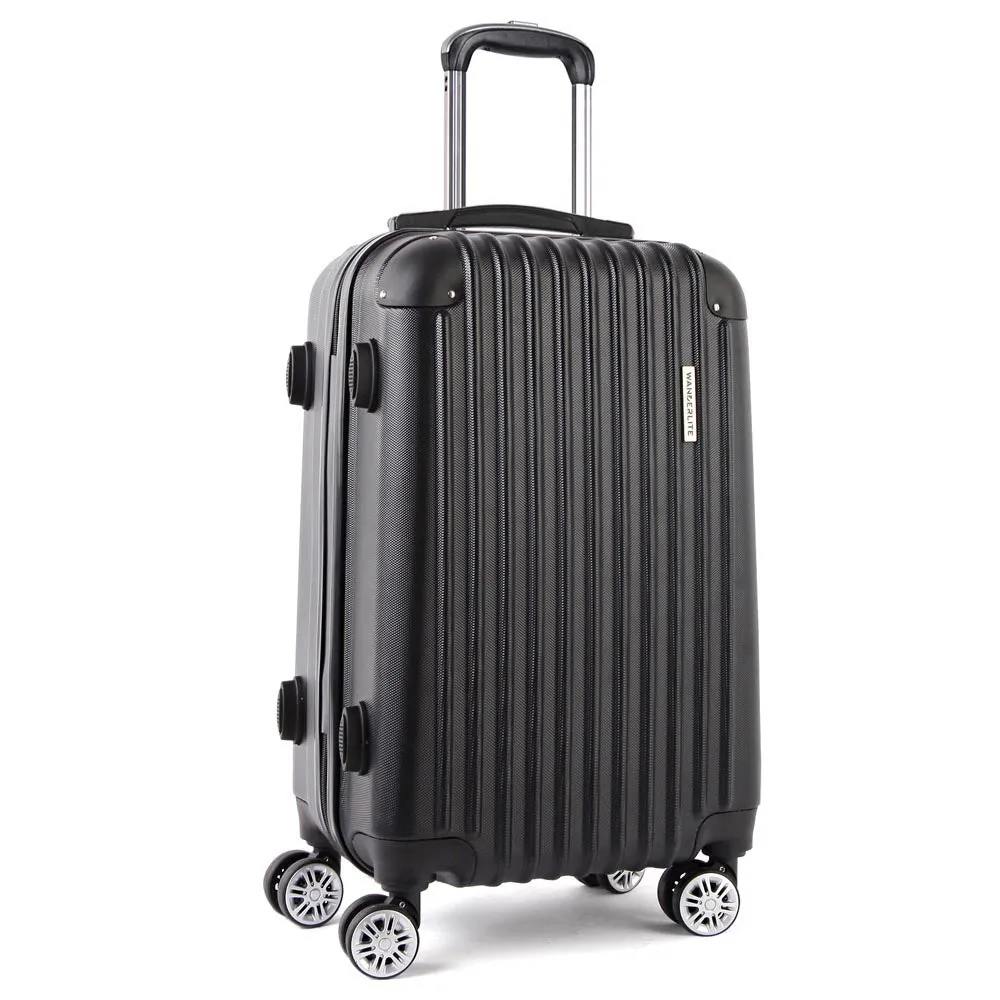 Lightweight 28" Black Luggage Trolley with TSA Lock - Wanderlite