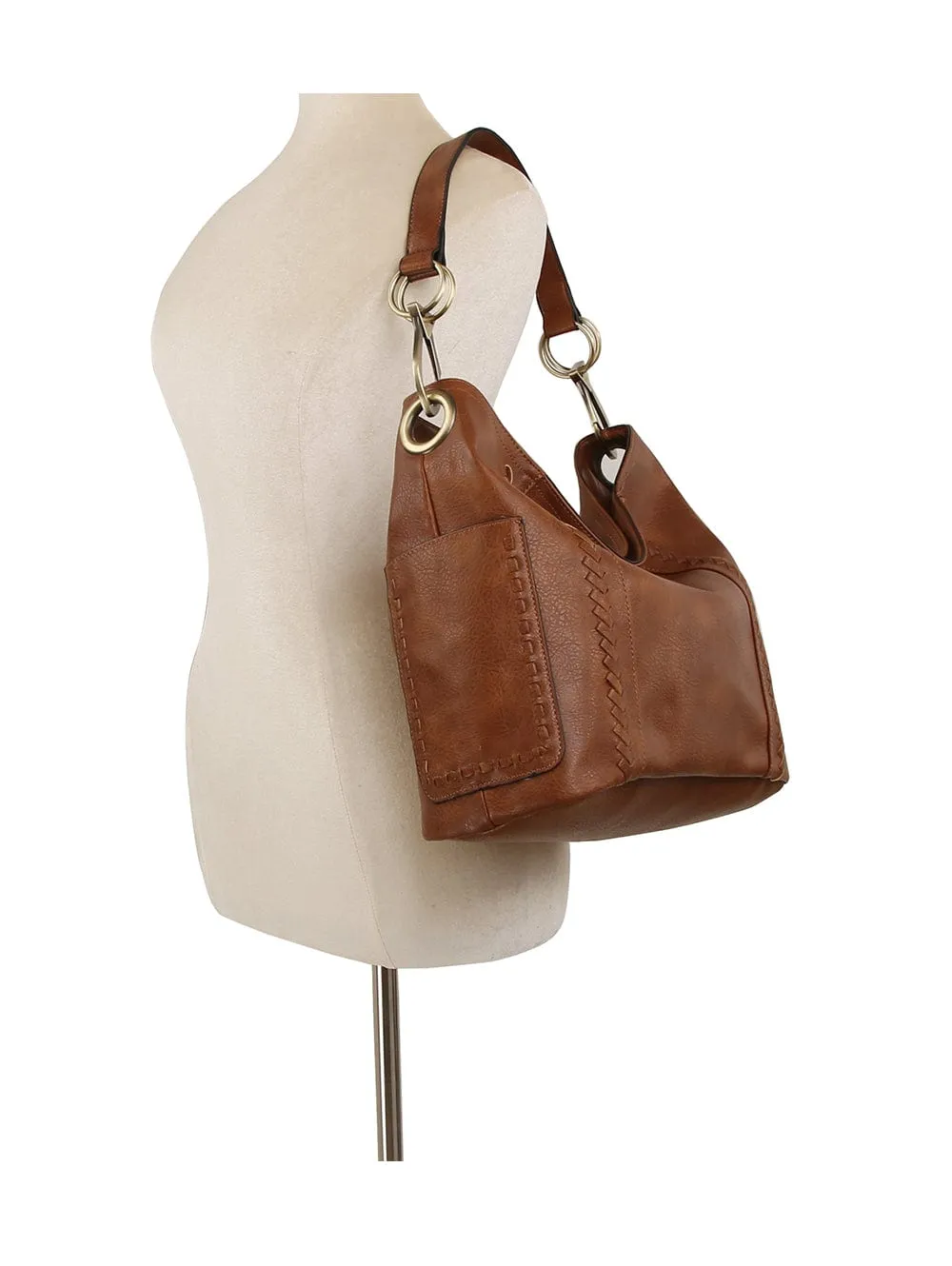 LMD026 Gracie Whipstitch Hobo Bag