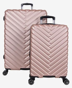 Madison Square 2-Piece Chevron Expandable Carry-On and Checked Hardside Luggage Set