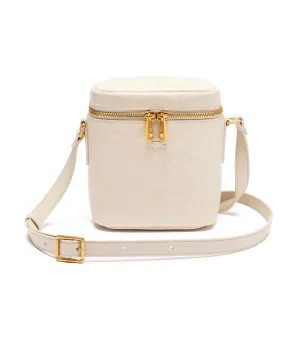 Maheki Leather Messenger Bag Bone White