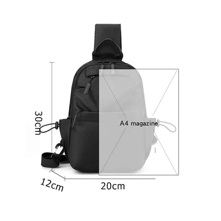 Men Messenger Large Capacity Sports Chest Bag(Black)