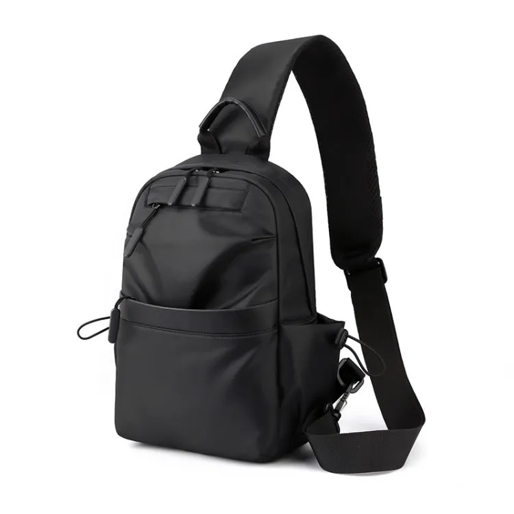 Men Messenger Large Capacity Sports Chest Bag(Black)