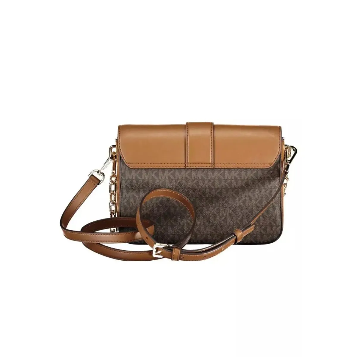 Michael Kors Carmen Small Monogram Flap Crossbody Bag In Brown - 35S2GNMCOB