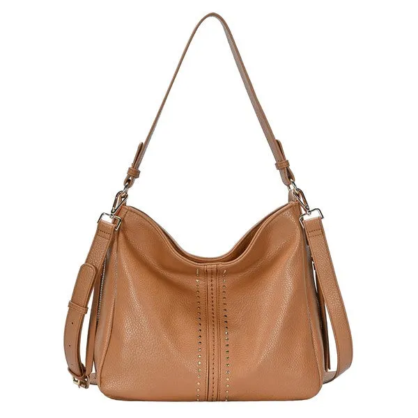 Mina Stud Accent Hobo Bag