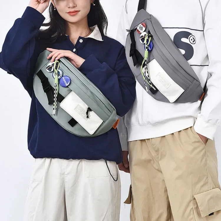 Multifunctional Chest Bag Shoulder Messenger Bag, Model: White Badge