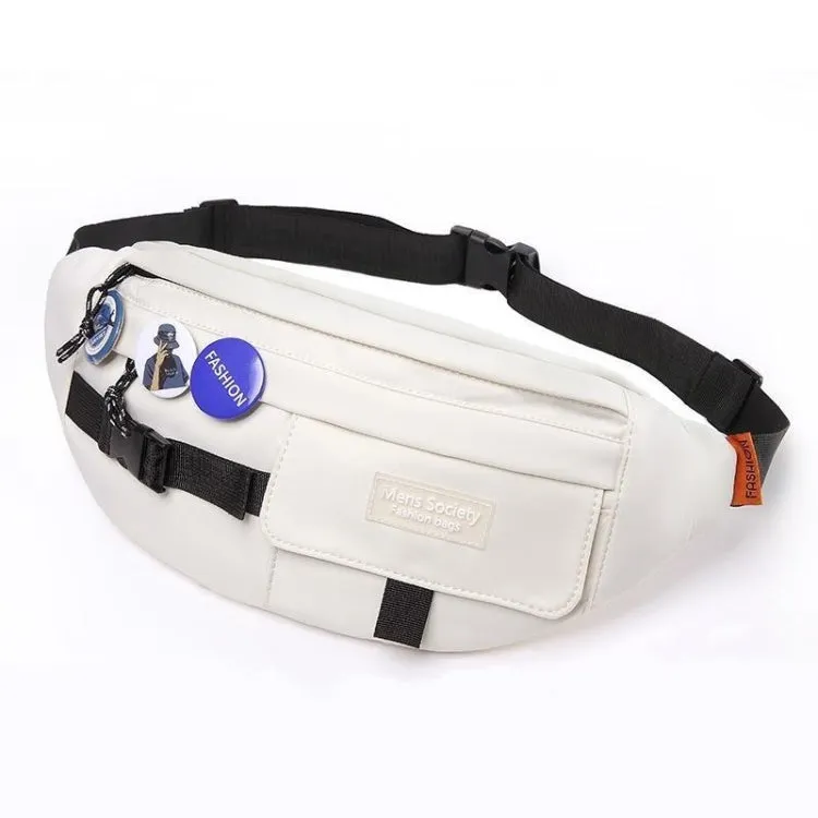 Multifunctional Chest Bag Shoulder Messenger Bag, Model: White Badge