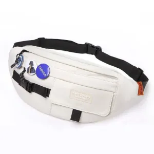 Multifunctional Chest Bag Shoulder Messenger Bag, Model: White Badge