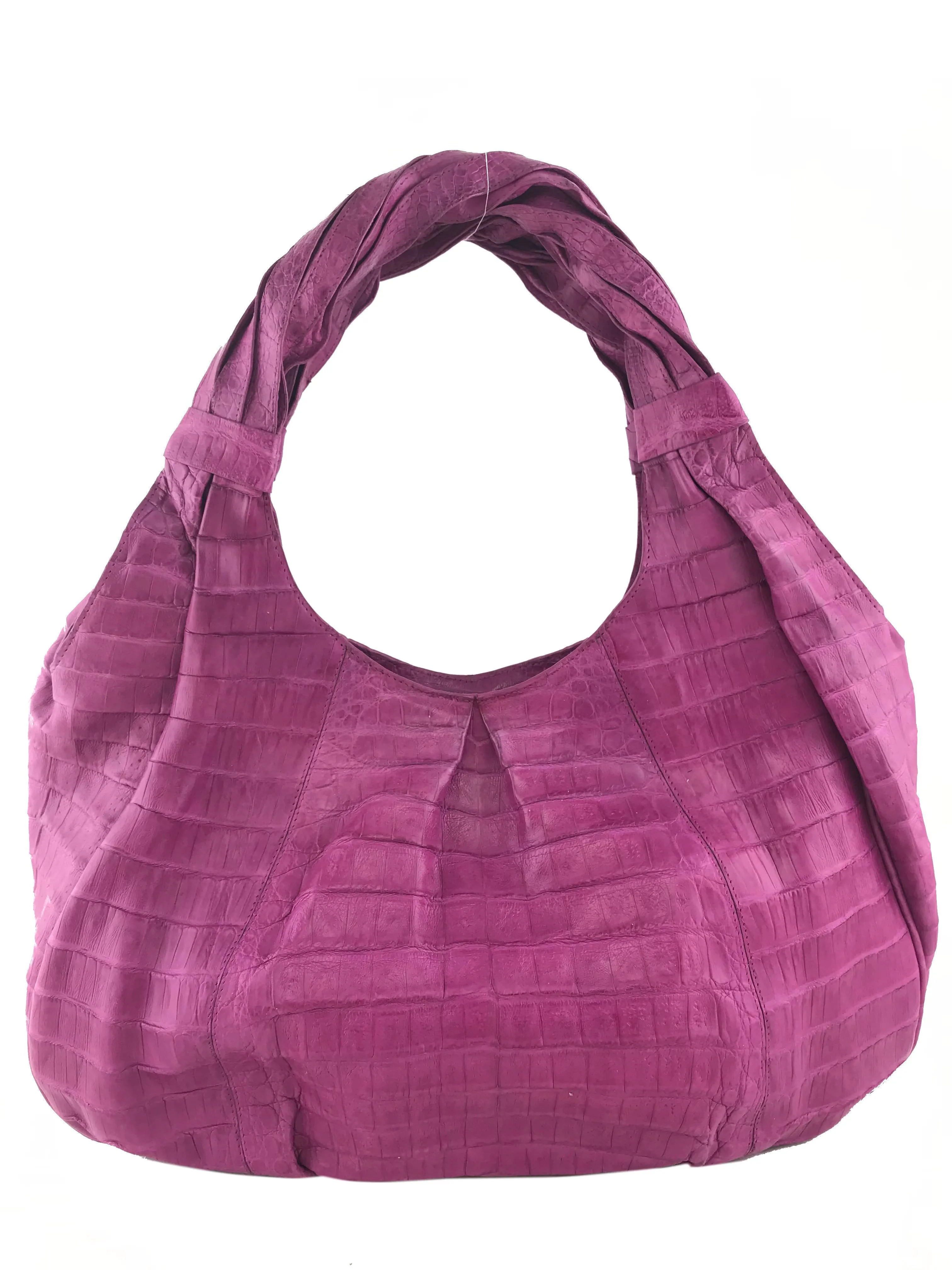 Nancy Gonzalez Ruffled Crocodile Hobo