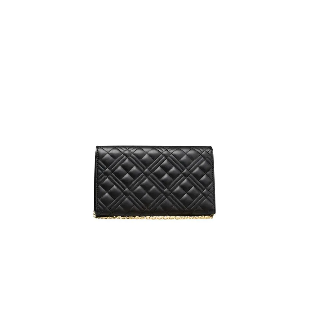 "Black Polyethylene Women Crossbody Bag"