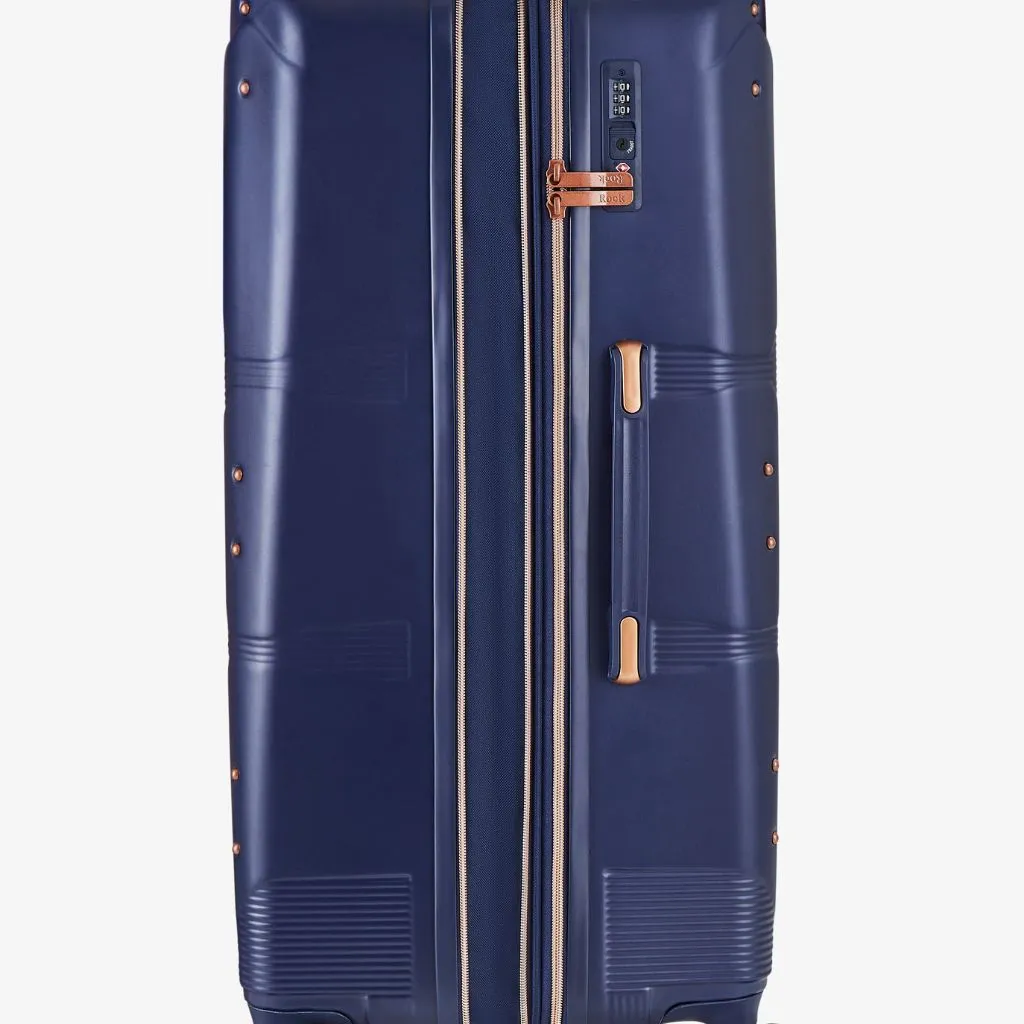 Rock Mayfair 77cm Large Hardsided Exp Luggage - Navy