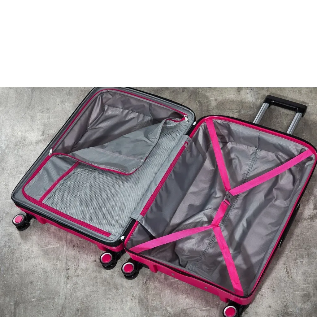 Rock Sunwave 3 Piece Set Expander Hardsided Luggage - Pink