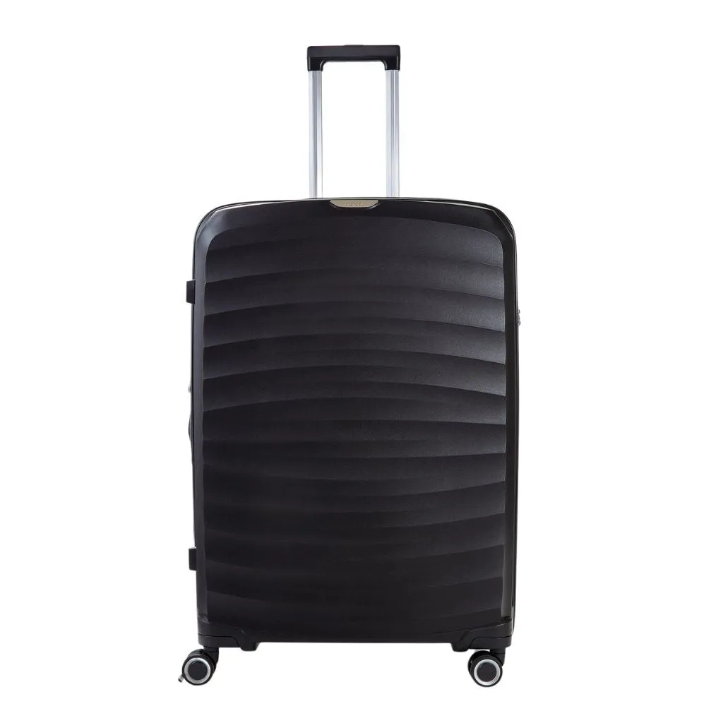 Rock Sunwave 79cm Large Expander Hardsided Luggage - Black