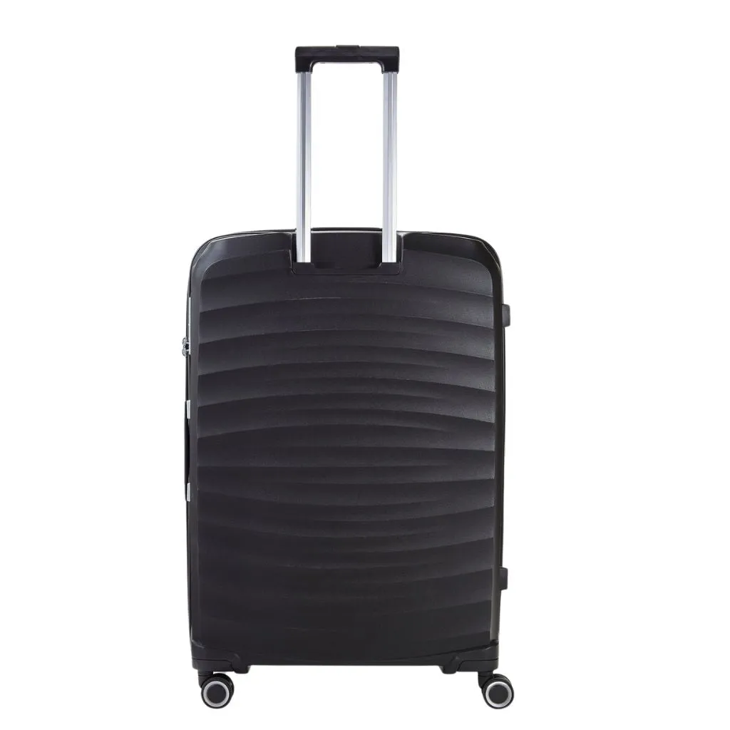 Rock Sunwave 79cm Large Expander Hardsided Luggage - Black