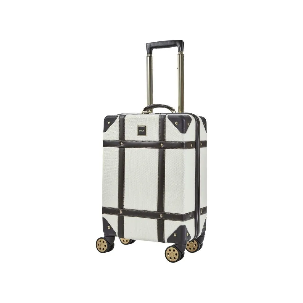 Rock Vintage 3 Piece Hardsided Luggage Set - Cream