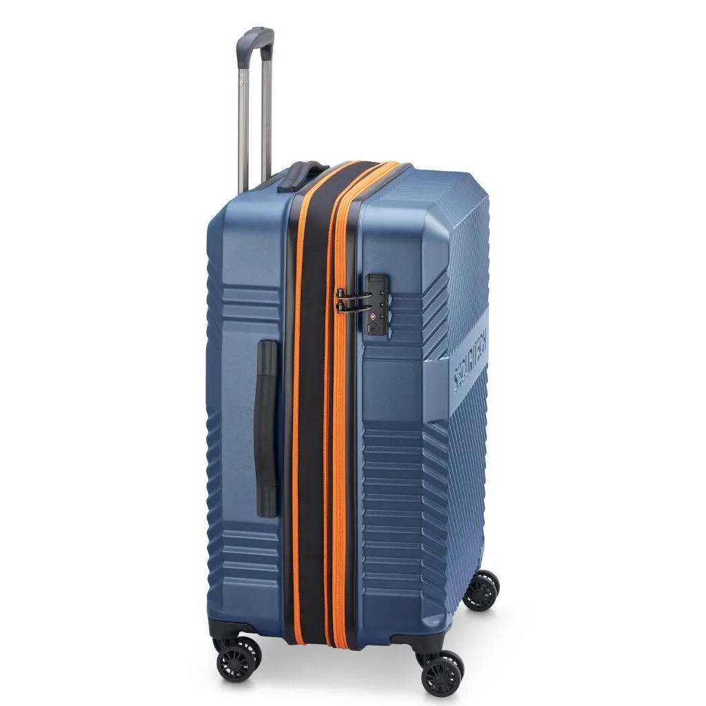 Securitech By Delsey Patrol 65.5cm Medium Exp Hardsided Luggage - Blue