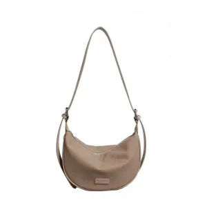 Shoulder Bags Small Crescent Zipper Leather Soft Hobo Crossbody Bags