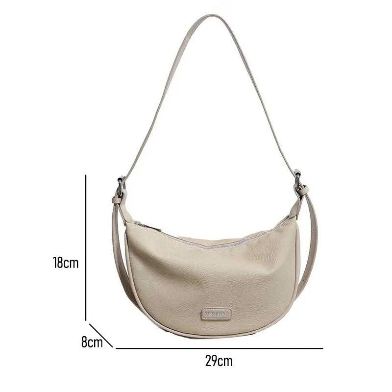 Shoulder Bags Small Crescent Zipper Leather Soft Hobo Crossbody Bags