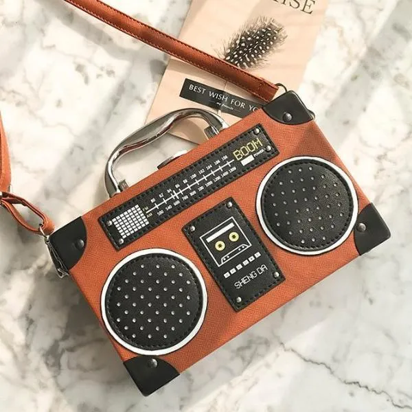 Summer Radio Tape Printed Mini Shoulder Bag