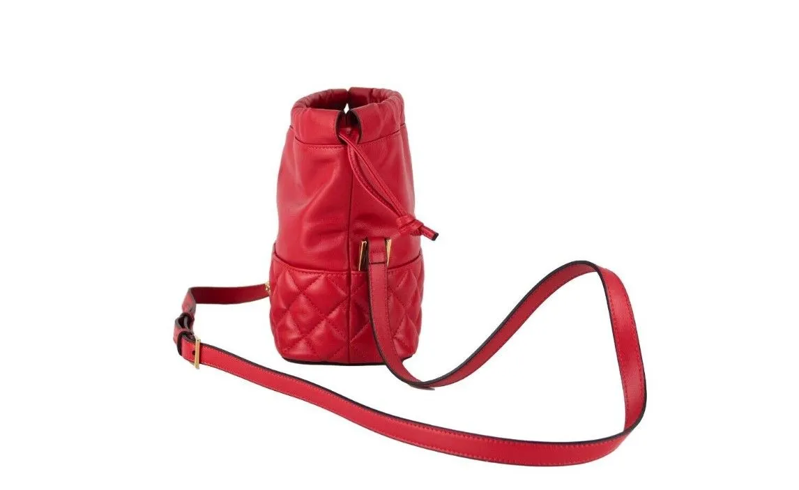 Versace Red Sack Handbag Crossbody