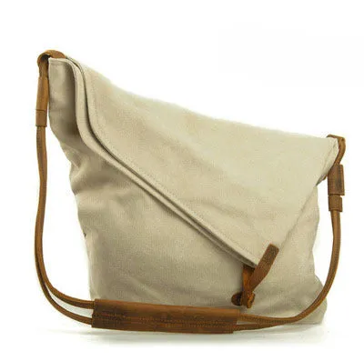 Vintage Women Crossbody Leather Canvas Bags