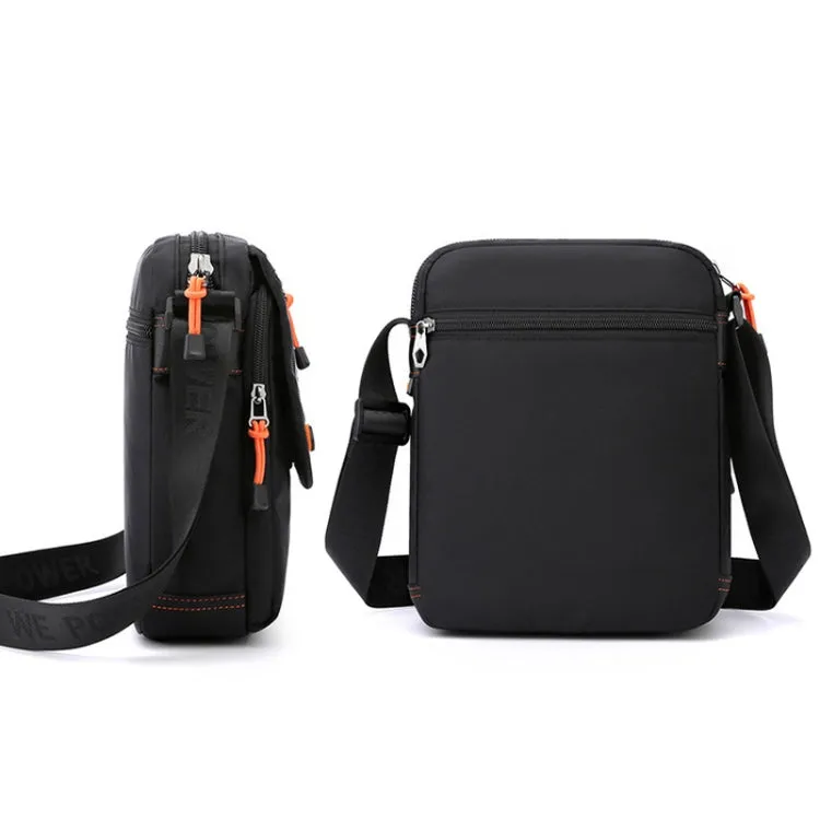 WEPOWER Men Messenger Bag Casual Shoulder Backpack Outdoor Sports Bag(Black)