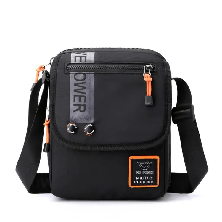 WEPOWER Men Messenger Bag Casual Shoulder Backpack Outdoor Sports Bag(Black)