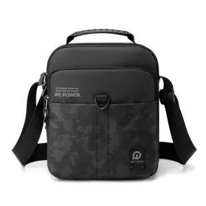 WEPOWER Men Sport Messenger Bag Outdoor Street Casual Messenger Bag(Black)