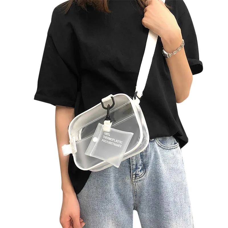 Women's Casual Recycled PVC Transparent Stadium Approved Crossbody Bag