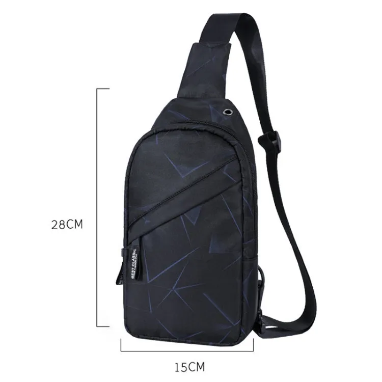 XQB993 Men Chest Bag Messenger Bag Oxford Cloth Sports Bag, Color: Dynamic Blue