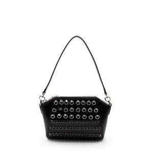 XS Antigona Studs Bag in Smooth Leather in Black